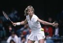 Chris Evert winds up for a forehand