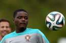 William Carvalho juggles the ball during Portugal training