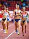 Lynsey Sharp reached the semi-finals of the women's 800m