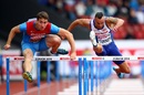 Andy Turner (right) qualified for the semi-finals of the men's 110m hurdles