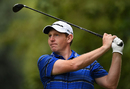 Stephen Gallacher plays a shot during the second round of the Italian Open