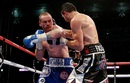 George Groves throws a left-hand against Carl Froch