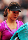 Li Na looks dejected against Yaroslava Shvedova in the fourth round of the French Open