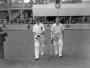 Bruce Mitchell and Bob Catterall head out to bat