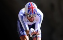 Sir Bradley Wiggins rides in the men's time trial
