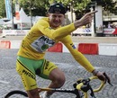 Floyd Landis celebrates his victory in the Tour de France