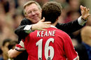 Alex Ferguson hugs Roy Keane