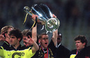 Lars Ricken celebrates with the Champions League trophy