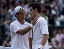 Richard Gasquet congratulates Andy Murray