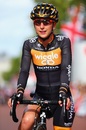 Laura Trott waits at the start of the Prudential RideLondon Grand Prix