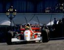 Ayrton Senna navigates a corner