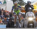 Ivan Basso crosses the line