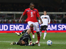 Darren Bent of England goes past Tim Wiese of Germany