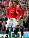Wayne Rooney and Cristiano Ronaldo celebrate