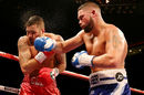 Tony Bellew catches Nathan Cleverly with a right hand