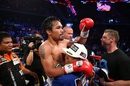Manny Pacquiao celebrates victory