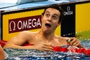 James Guy reacts after claiming silver in the men's 400m freestyle