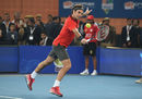 Roger Federer played out a 6-6 draw with Novak Djokovic in an International Premier Tennis League match