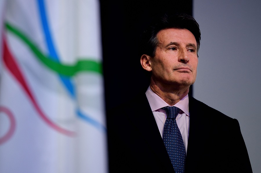 Lord Coe looks on solemnly