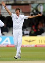 Steve Finn of England appeals for a wicket