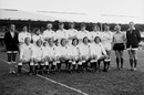 The England team line up ahead of a match with Australia