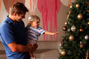 Australian cricketer Shane Watson and his son Will enjoy time together at the Australian team's Christmas lunch