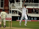 Steve Finn celebrates the wicket of Mushfiqur Rahim