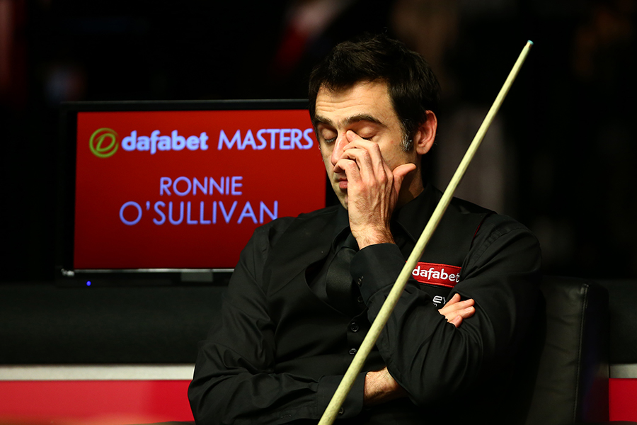 Ronnie O'Sullivan looks on dejectedly