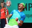 Rafael Nadal cannot hide his relief after sealing victory