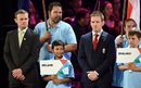 Ireland captain William Porterfield and England skipper Eoin Morgan attend the opening ceremony