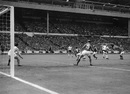 Helmut Haller puts West Germany 1-0 up against England