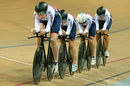 Great Britain's women were beaten in the team pursuit for the first time in more than four years 