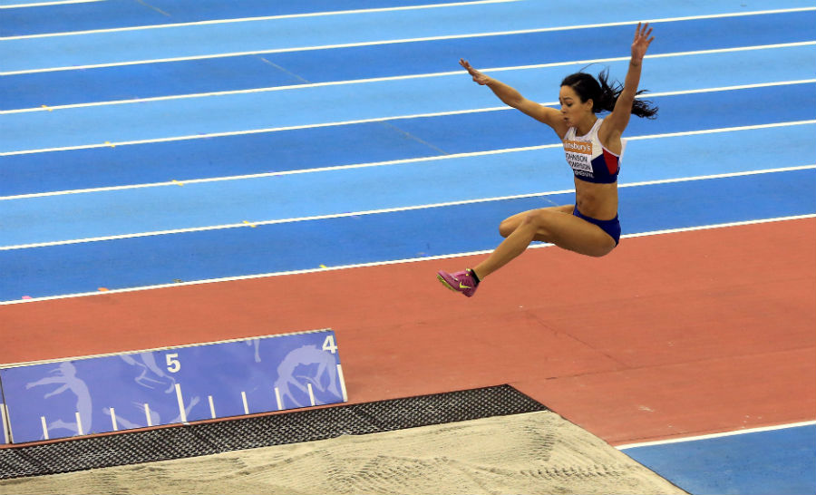 Katarina Johnson-Thompson breaks the British long-jump record