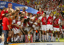 Arsenal's 'Invincibles' celebrate winning the title undefeated