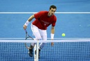 Andy Murray trains with Great Britain