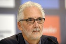 Brian Cookson speaks to the media