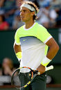 Rafael Nadal looks dismayed