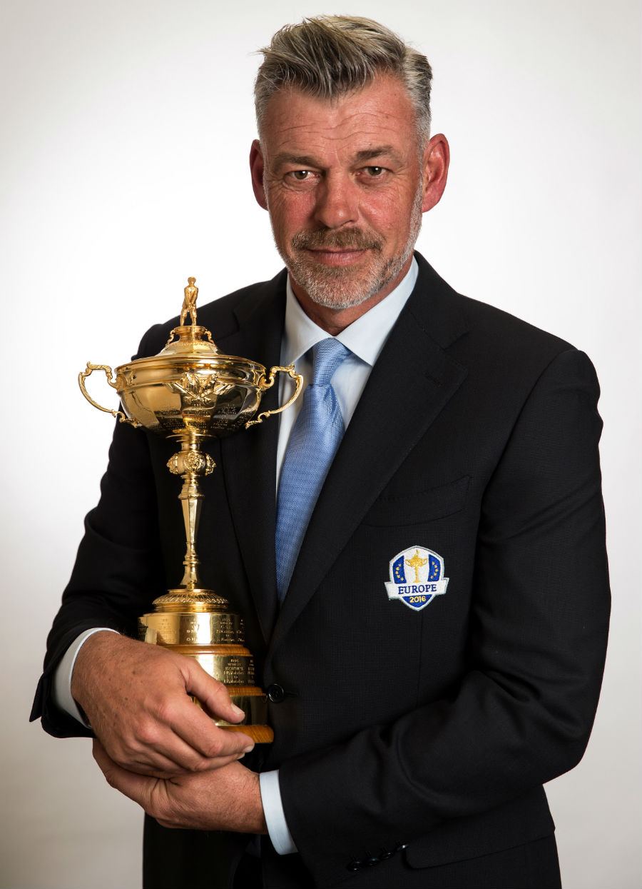 Darren Clarke poses with the Ryder Cup