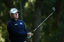 George Coetzee watches a tee shot during his first round