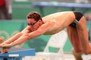Aleksandr Popov dives into the water at the start of the men's 100m freestyle