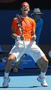Rafael Nadal rejoices as he nears victory