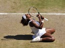 Serena Williams celebrates her victory