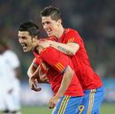 David Villa and Fernando Torres rejoice
