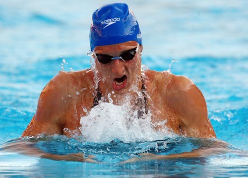 Kris Gilchrist competes in the Men's 200m Breaststroke