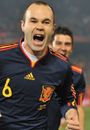Andres Iniesta rejoices after scoring