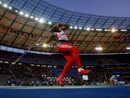 Osleidys Menéndez competes in the women's Javelin